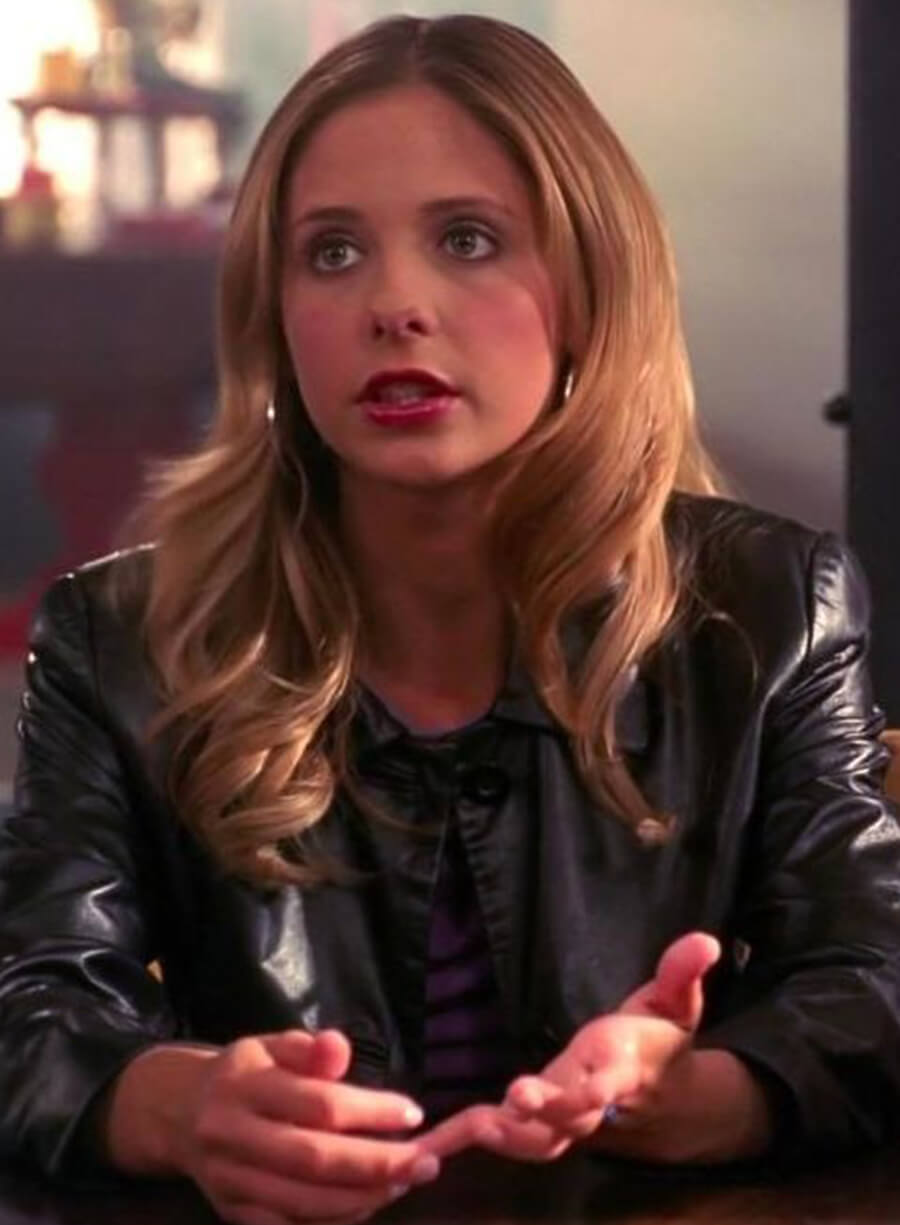 Sarah Michelle Gellar The Vampire Slayer Black Leather Jacket