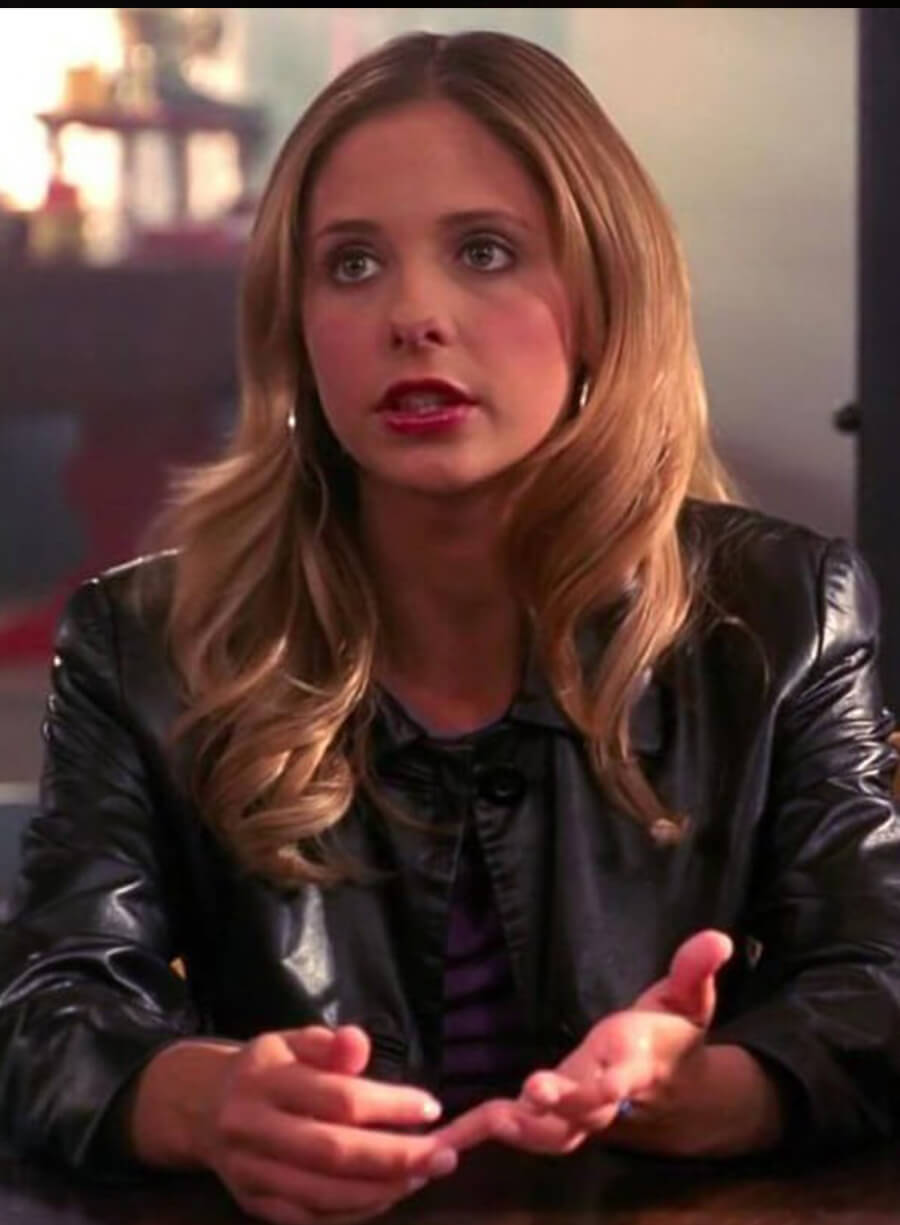 Sarah Michelle Gellar The Vampire Slayer Black Leather Jacket