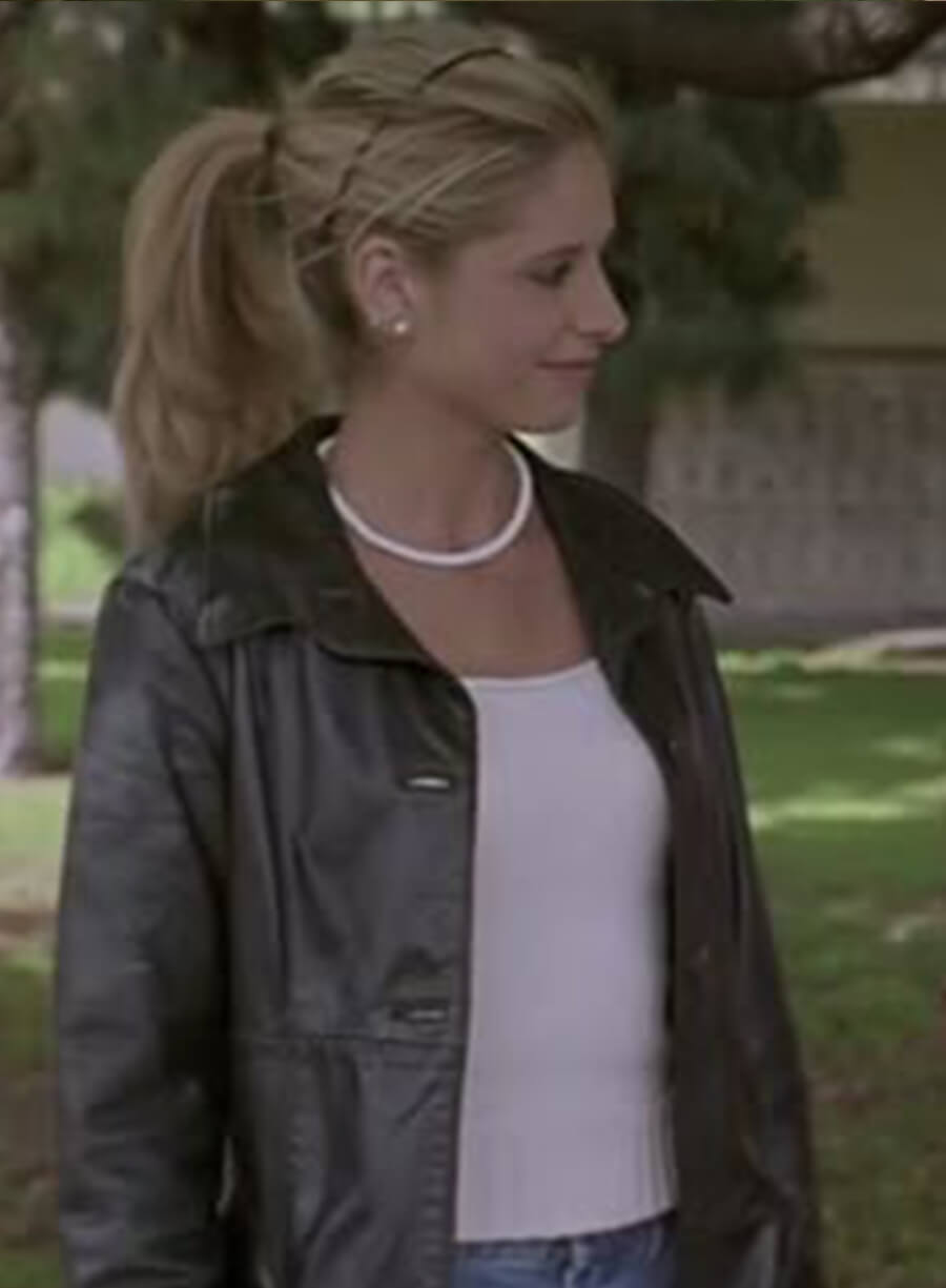 Sarah Michelle Gellar The Vampire Slayer Leather Coat