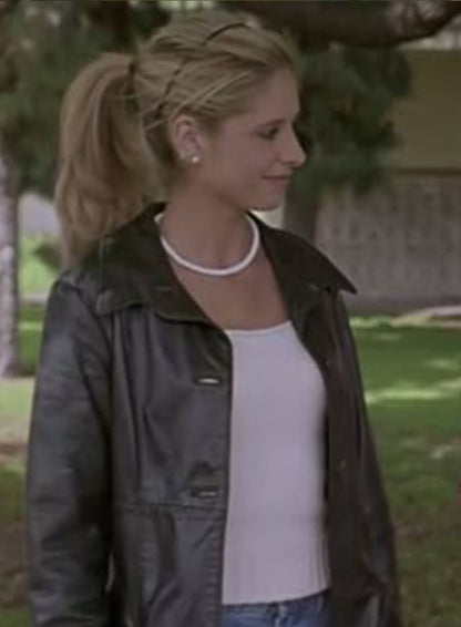 Sarah Michelle Gellar The Vampire Slayer Leather Coat