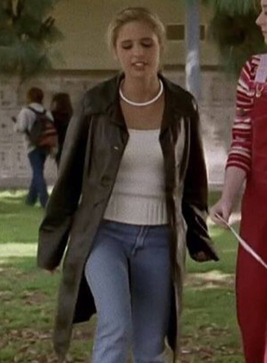 Sarah Michelle Gellar The Vampire Slayer Leather Coat