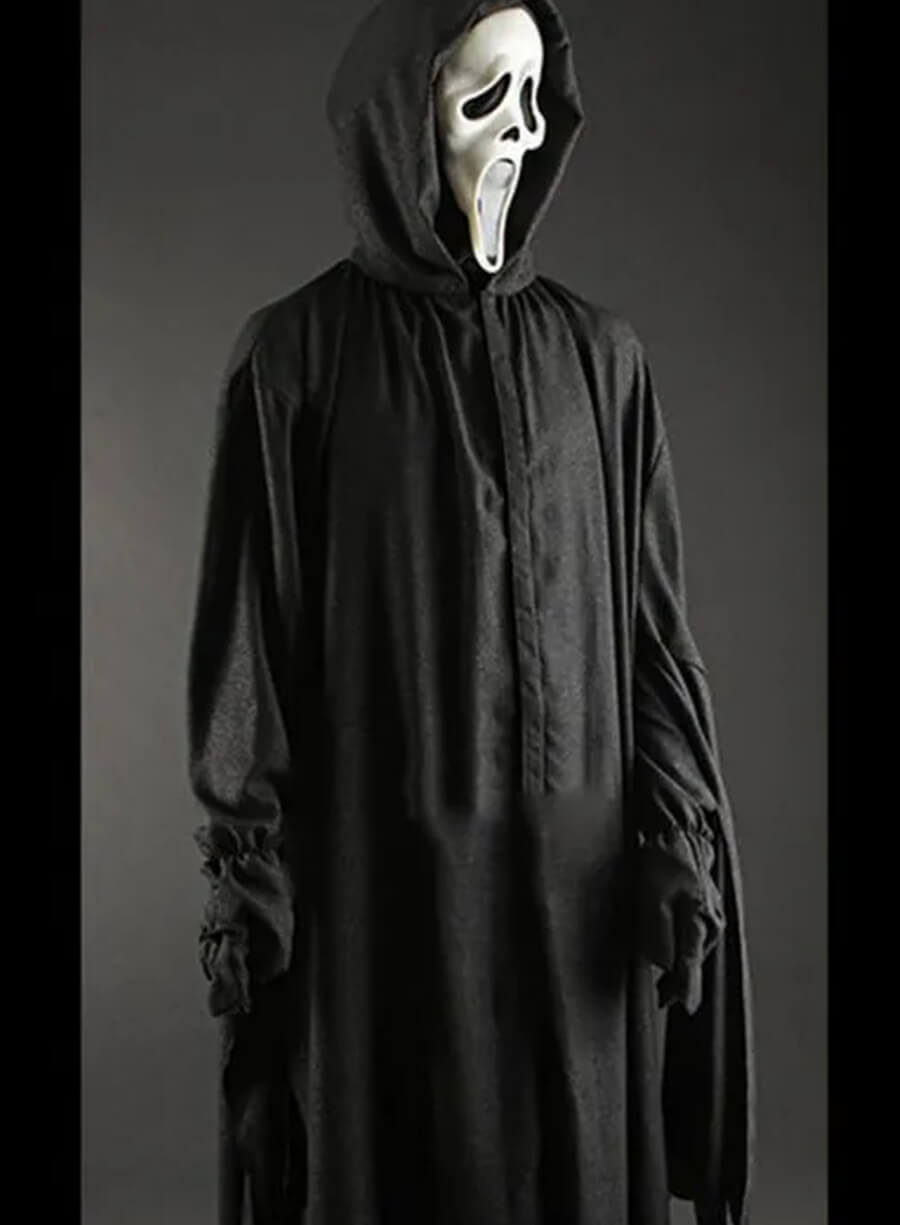 Scream 6 Ghost Black Hooded Coat