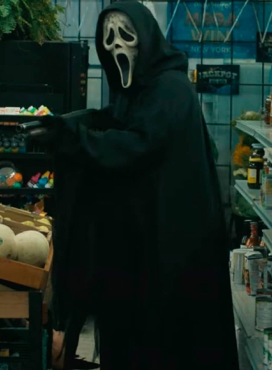 Scream 6 Ghost Black Hooded Coat