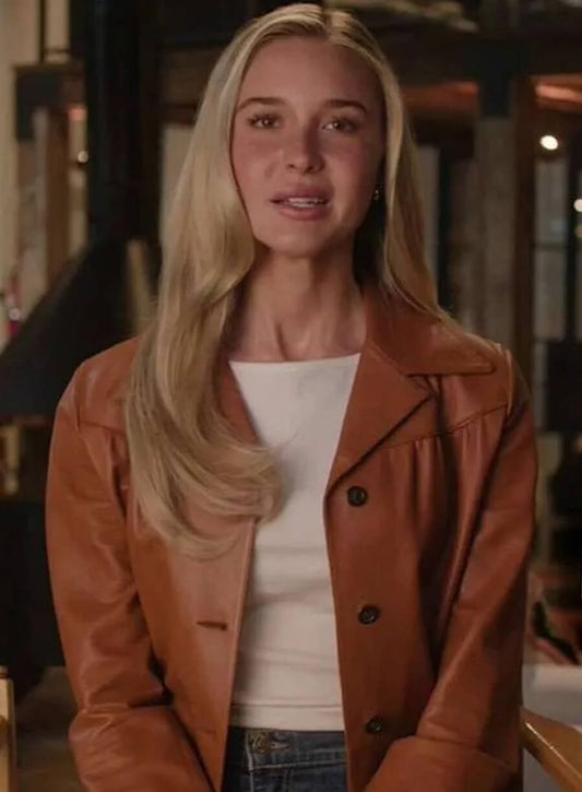 Scream 7 Isabel May Brown Leather Jacket
