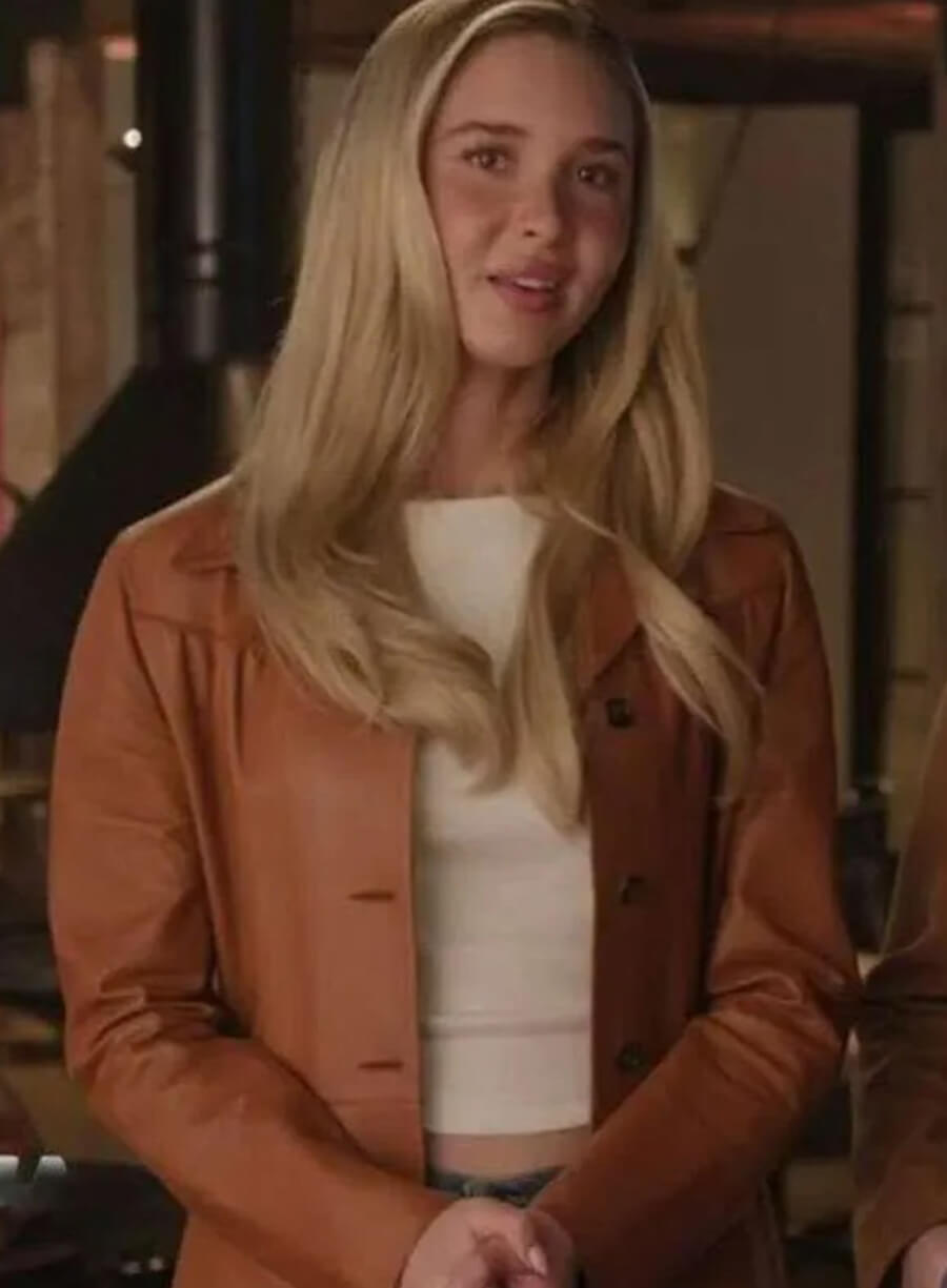 Scream 7 Isabel May Brown Leather Jacket