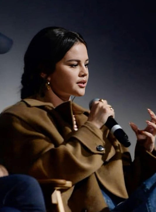 Selena Gomez Emilia Pérez 2024 Brown Trench Coat