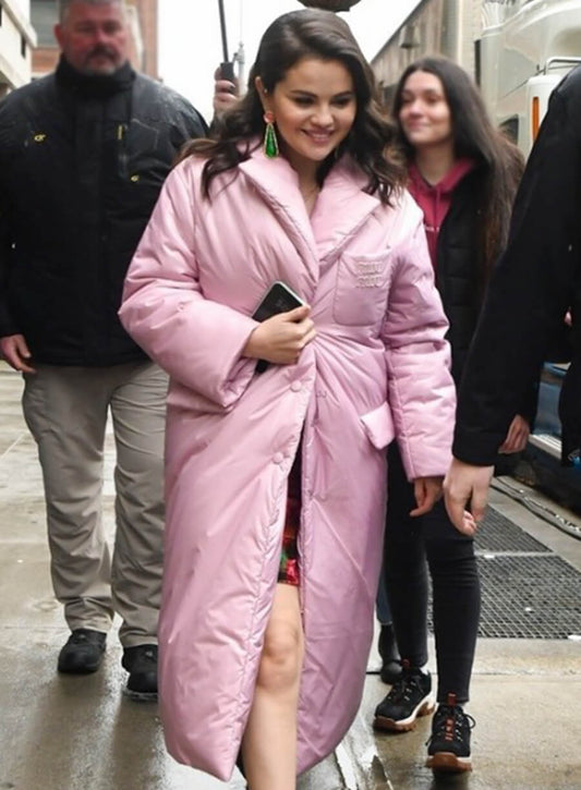 Selena Gomez Only Murders In The Building Pink Coat