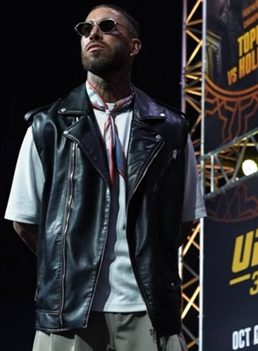 Sergio Ramos Black Leather Vest