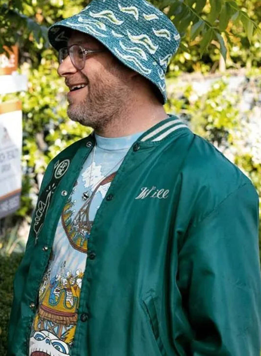 Seth Rogen Platonic 2023 Green Varsity Jacket
