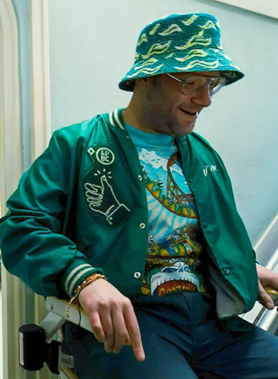 Seth Rogen Platonic 2023 Green Varsity Jacket