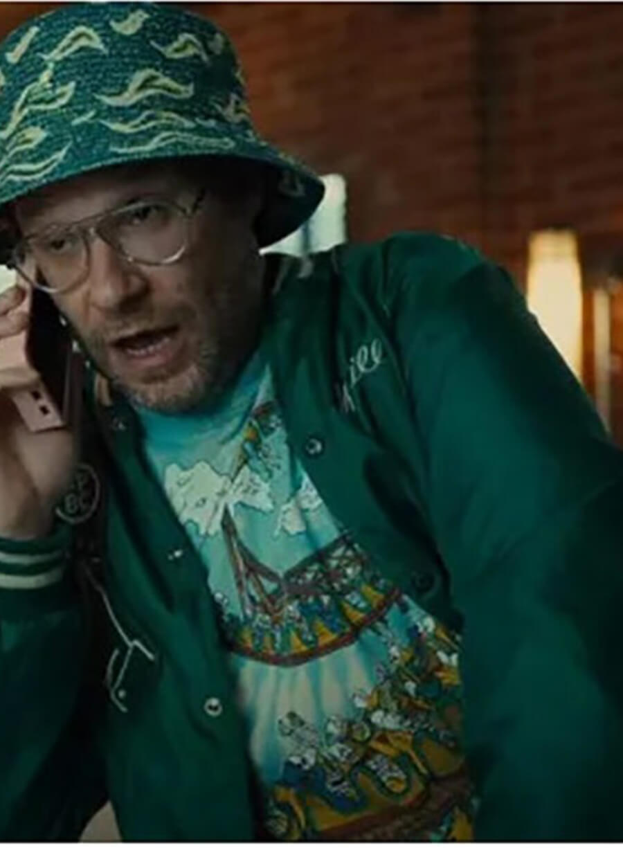 Seth Rogen Platonic 2023 Green Varsity Jacket