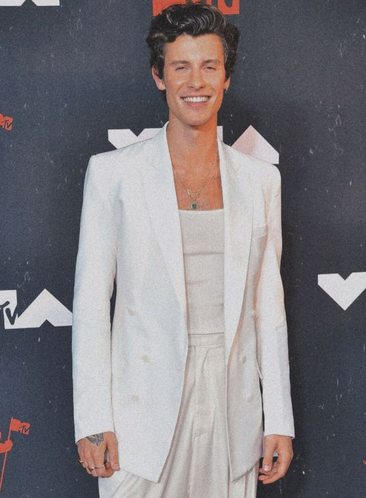 Shawn Mendes White Blazer