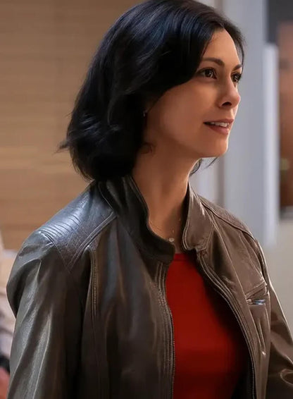 Sheriff Country Morena Baccarin Brown Leather Jacket