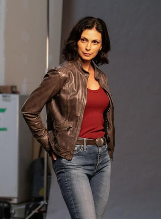 Sheriff Country Morena Baccarin Brown Leather Jacket