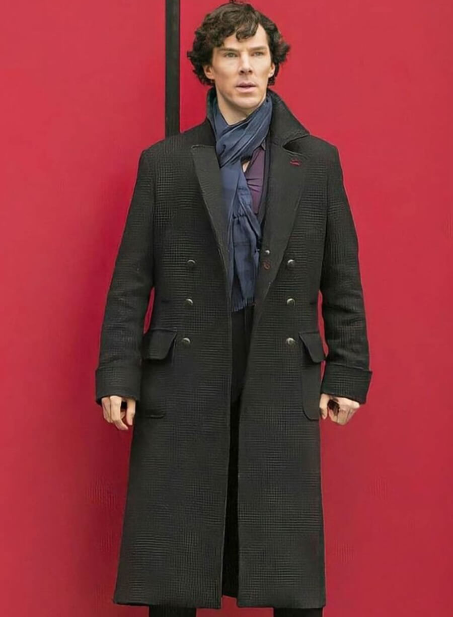 Sherlock Holmes Benedict Cumberbatch Grey Overcoat