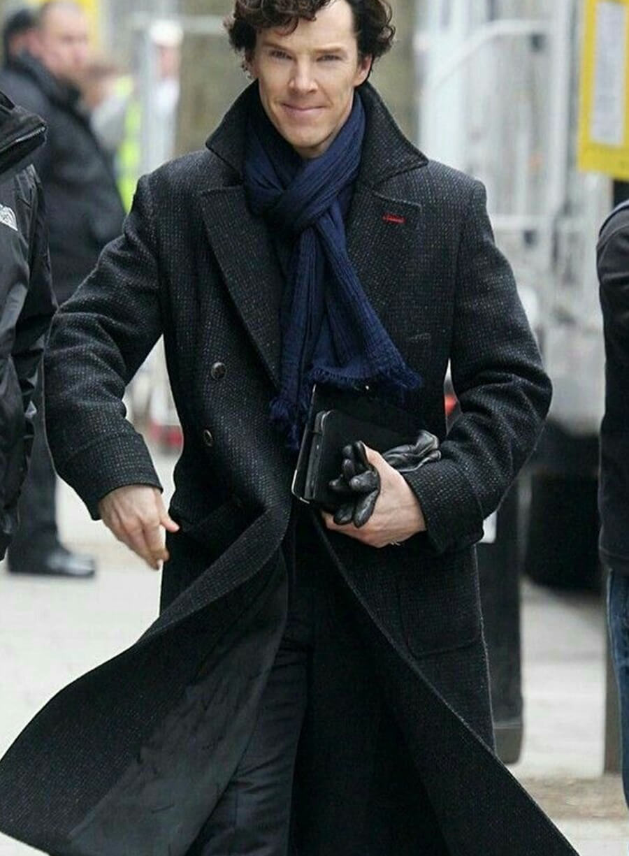 Sherlock Holmes Benedict Cumberbatch Grey Overcoat