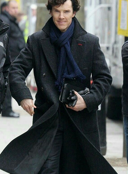 Sherlock Holmes Benedict Cumberbatch Grey Overcoat