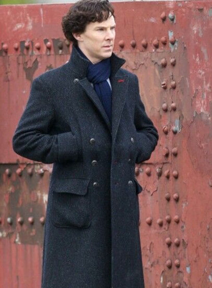 Sherlock Holmes Benedict Cumberbatch Grey Overcoat