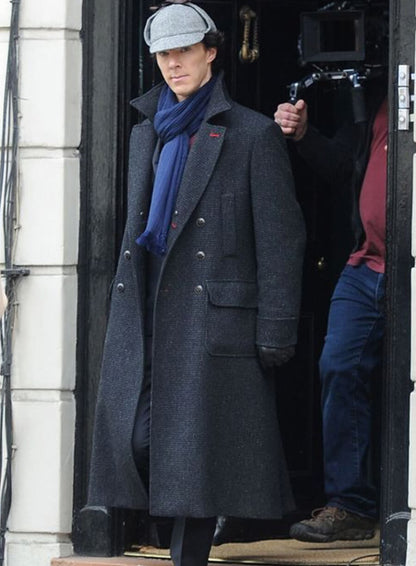 Sherlock Holmes Benedict Cumberbatch Grey Overcoat