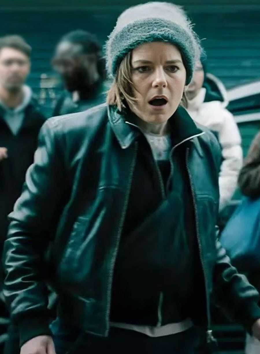 Shirley Dander Slow Horses S04 Black Leather Jacket