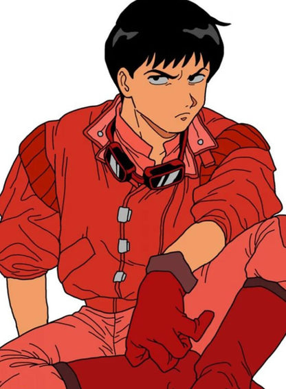 Shotaro Kaneda Akira Kaneda Vintage Red Leather Jacket