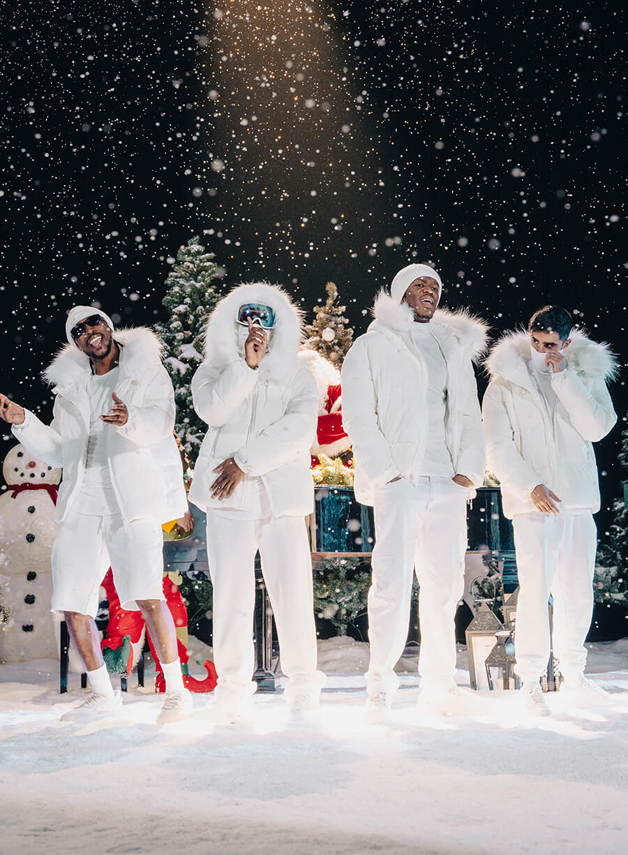 Sidemen Christmas Drillings KSI White Puffer Jacket