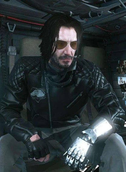 Silverhand Cyberpunk 2077 Black Leather Jacket