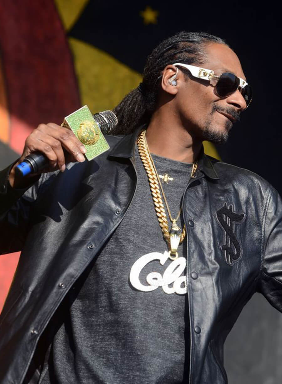 Snoop Dogg Black Leather Jacket