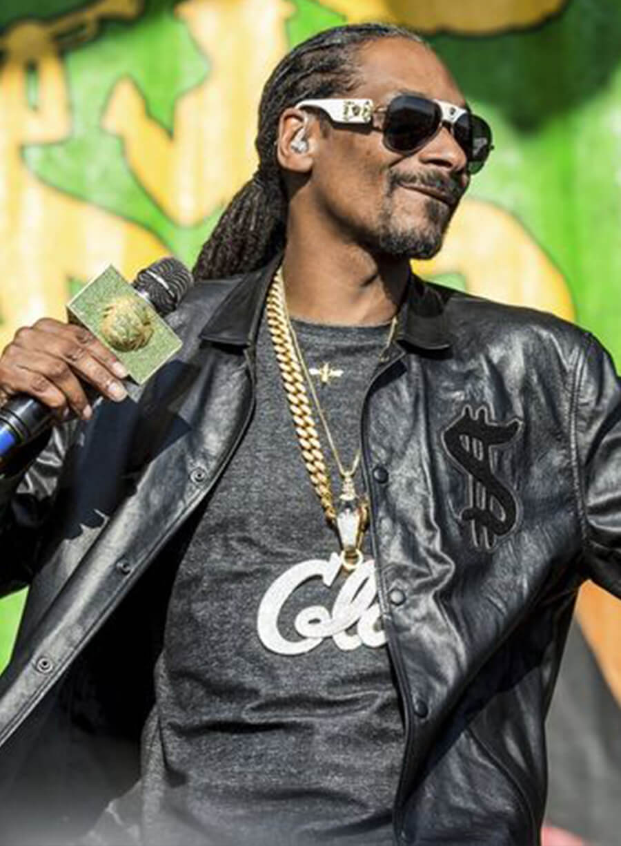 Snoop Dogg Black Leather Jacket