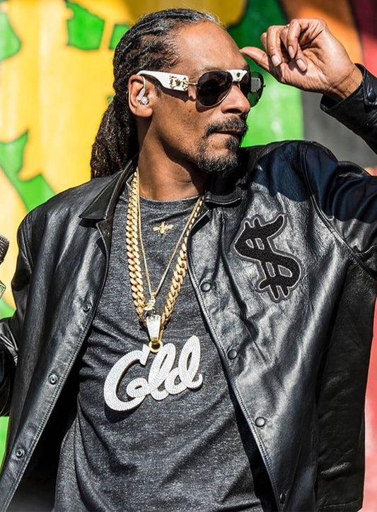 Snoop Dogg Black Leather Jacket