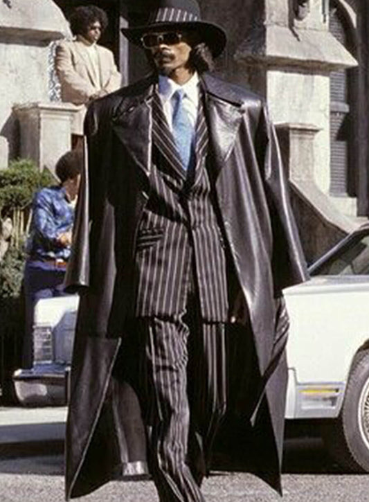 Snoop Dogg Bones Black Leather Coat