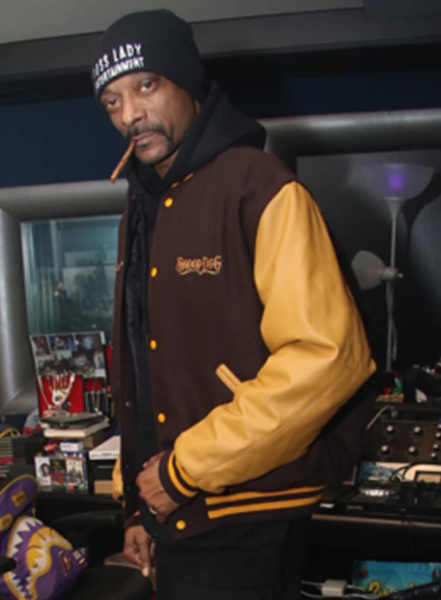 Snoop Dogg Brown Varsity Jacket