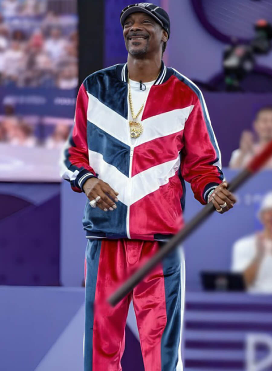 Snoop Dogg Paris Olympics 2024 Velvet Tracksuit