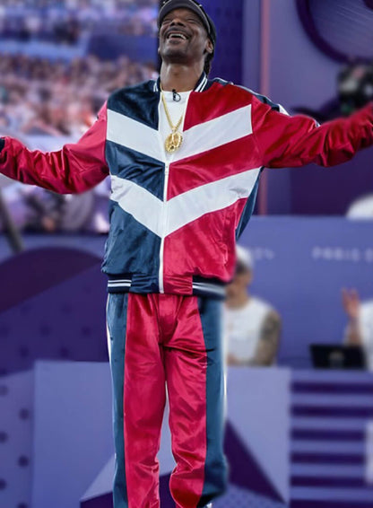 Snoop Dogg Paris Olympics 2024 Velvet Tracksuit