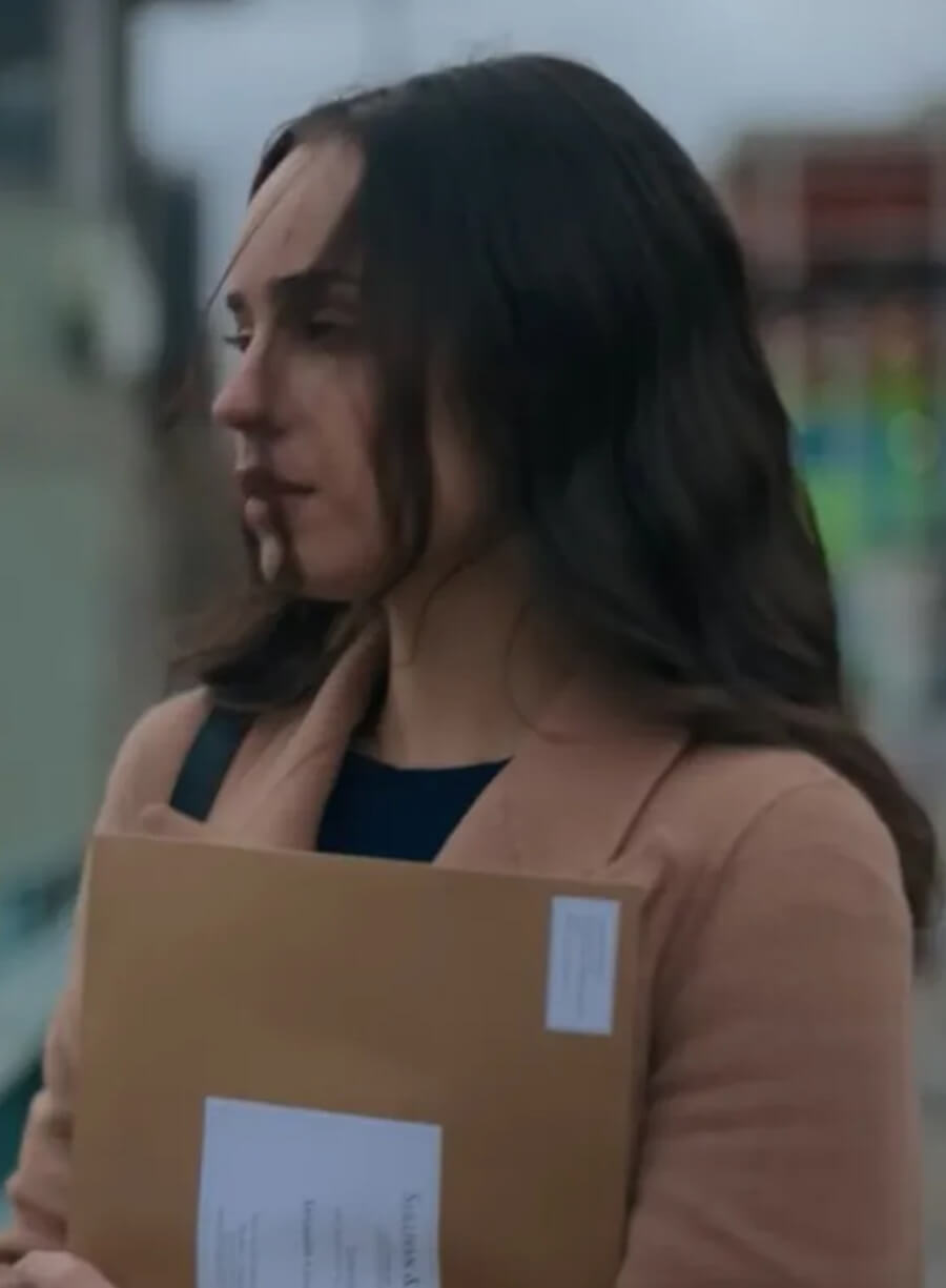 Sofia Carson The Life List 2025 Brown Trench Coat
