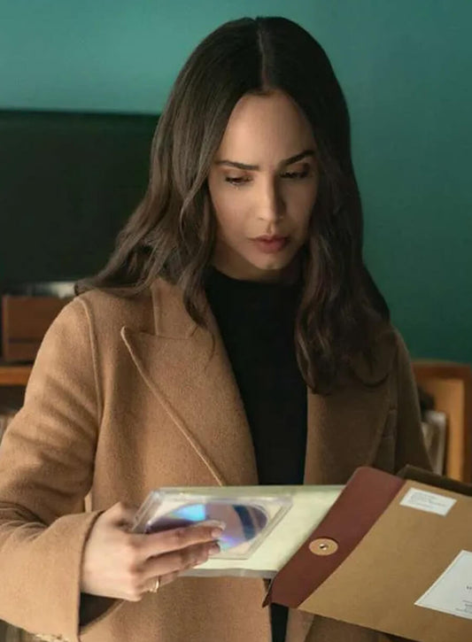 Sofia Carson The Life List 2025 Brown Trench Coat