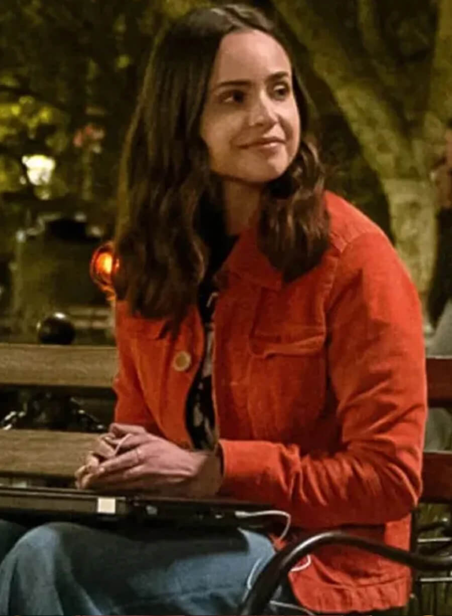Sofia Carson The Life List 2025 Red Jacket