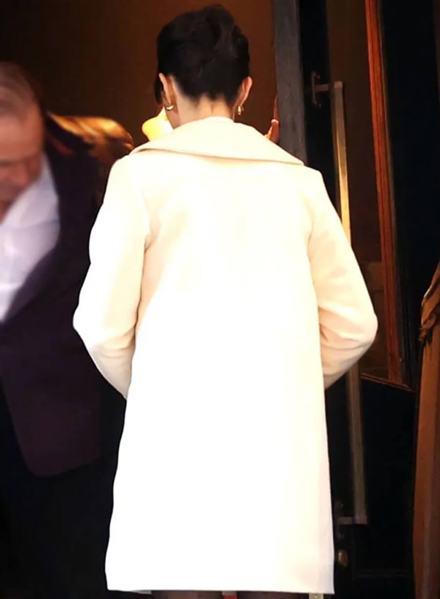 Sofia Falcone The Penguin 2024 White Wool Coat