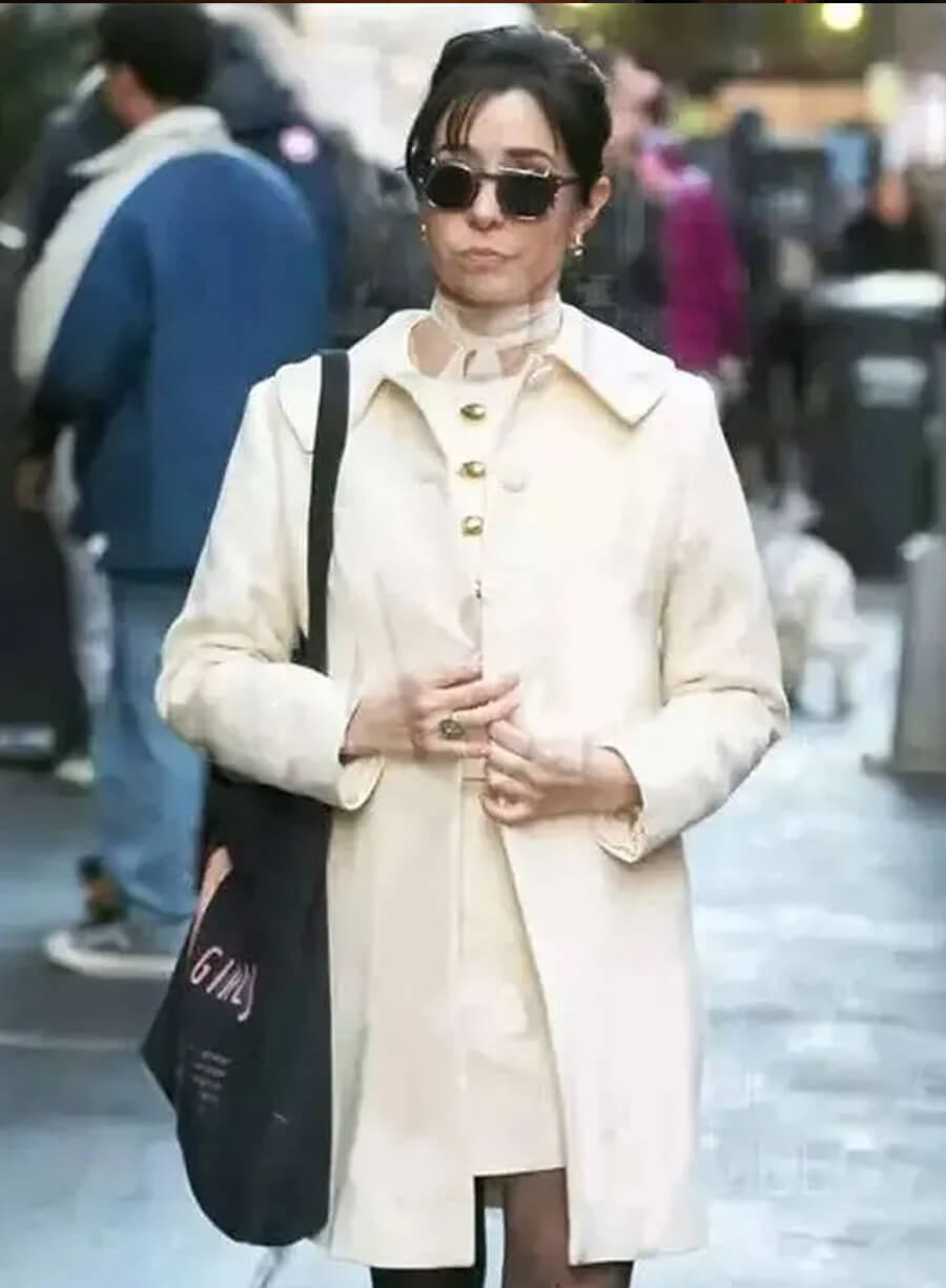 Sofia Falcone The Penguin 2024 White Wool Coat