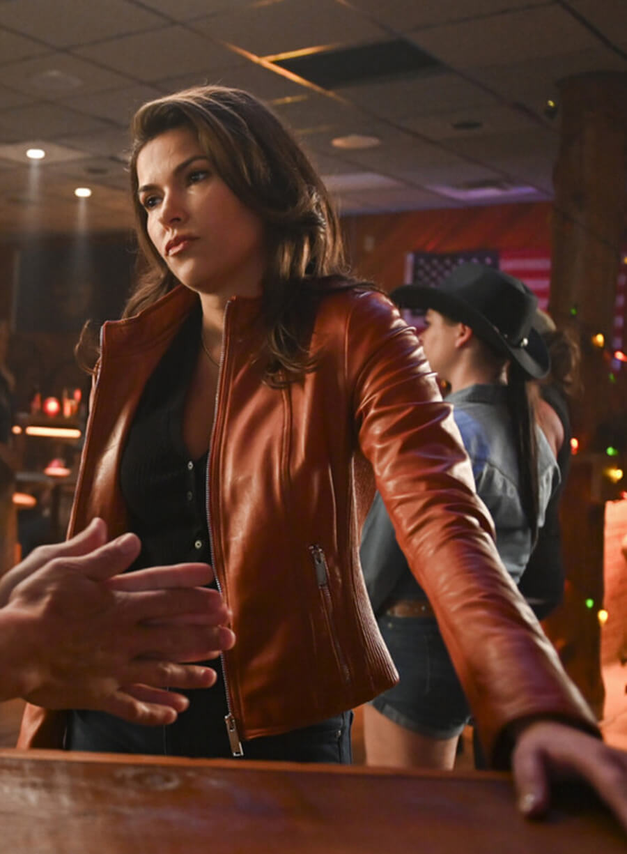 Sofia Pernas Tracker Brown Leather Jacket