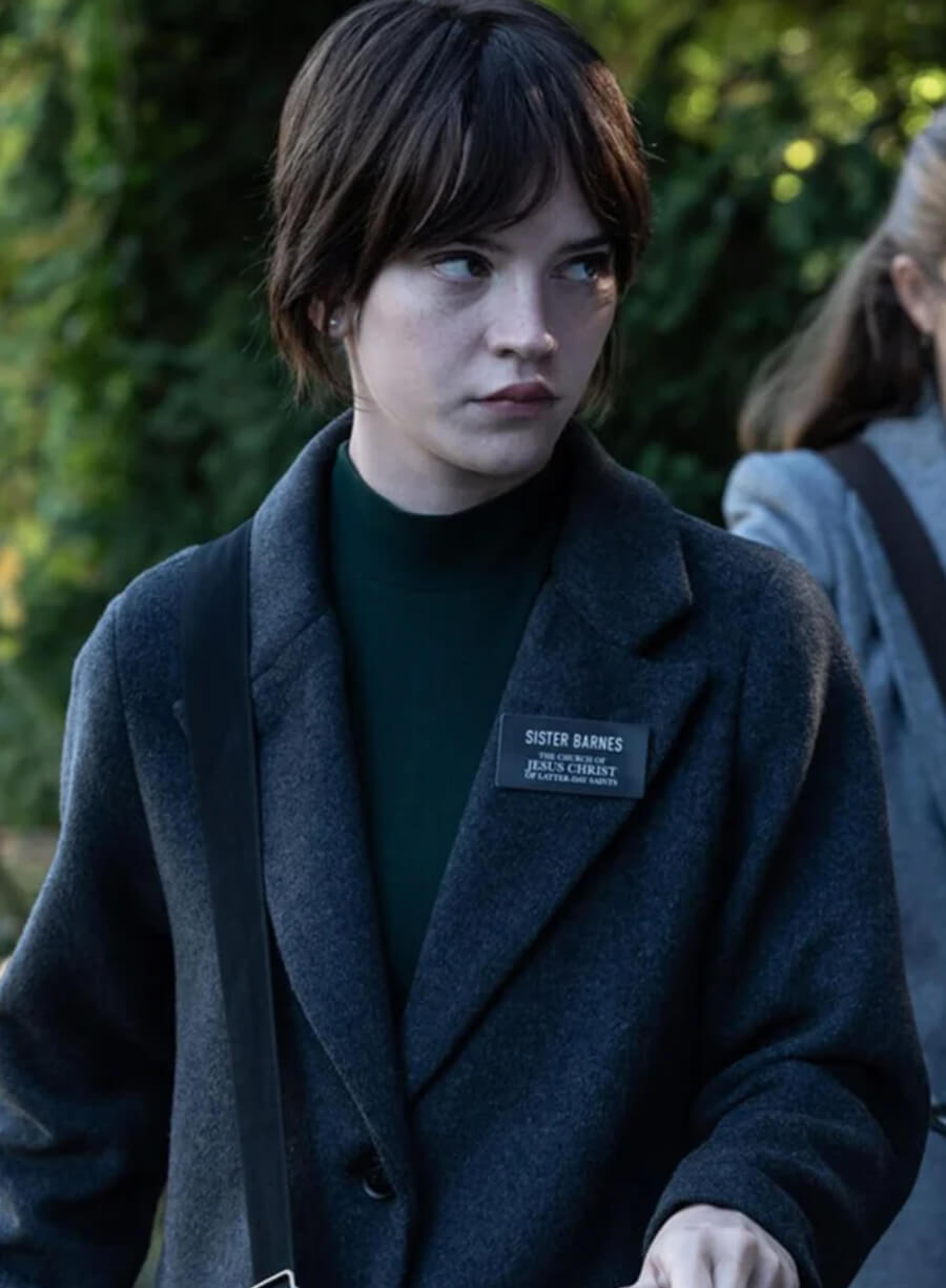 Sophie Thatcher Heretic 2024 Black Coat