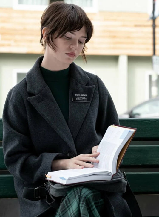 Sophie Thatcher Heretic 2024 Black Coat