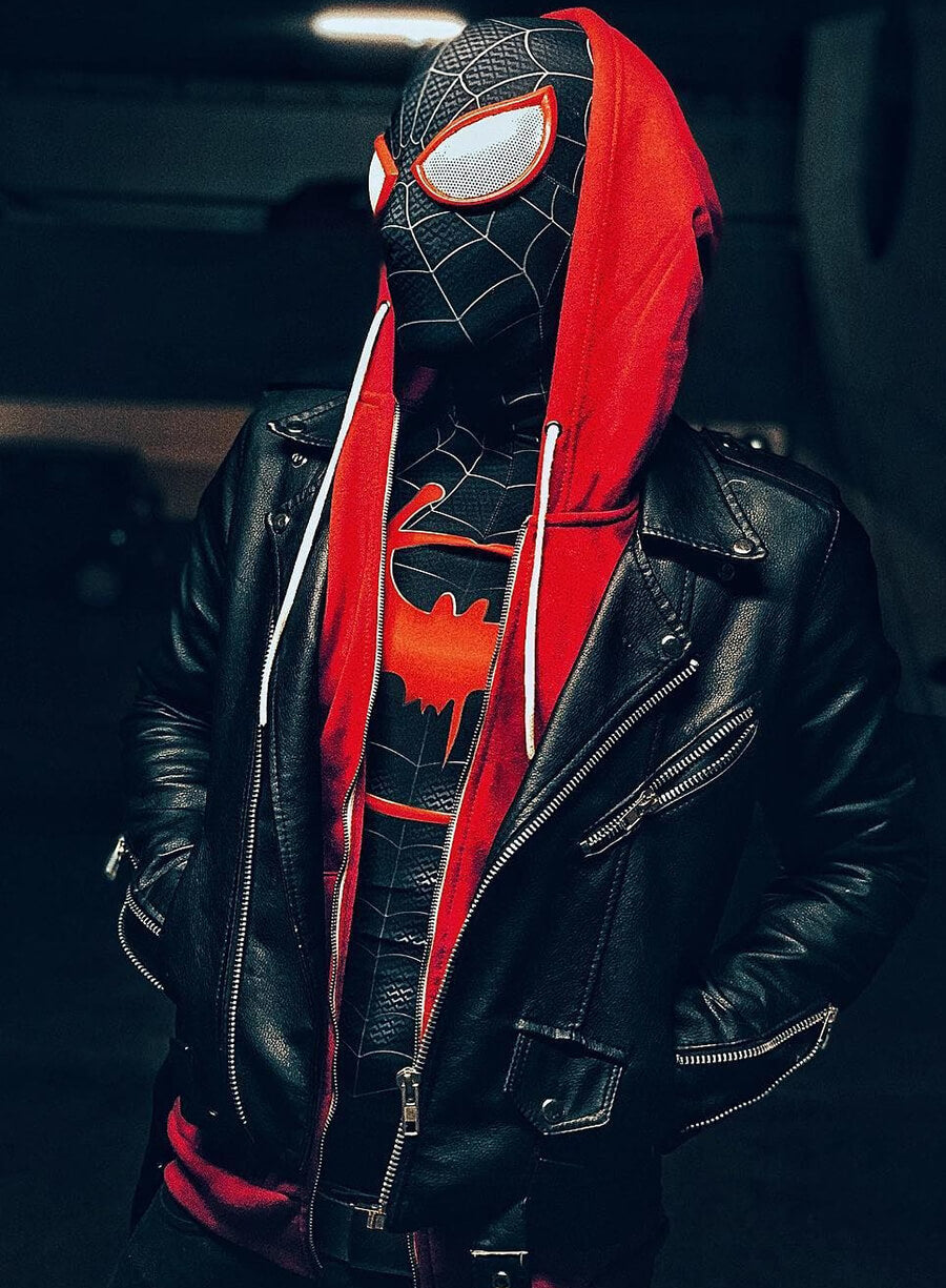 Spider-Man: Miles Morales Black Leather Jacket