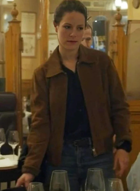 Stéphane Caillard Ad Vitam 2025 Brown Leather Jacket