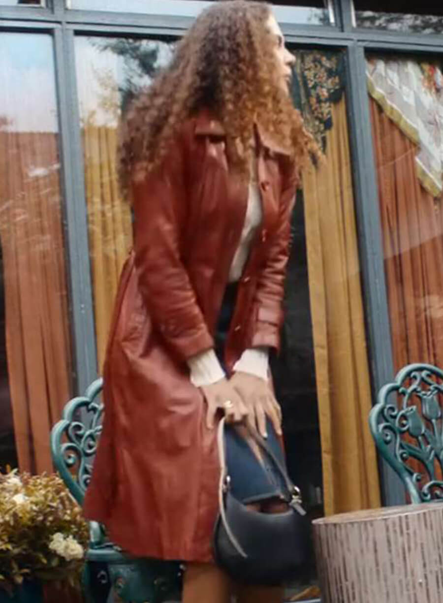 Stacey Embalo Missing You 2025 Brown Leather Coat