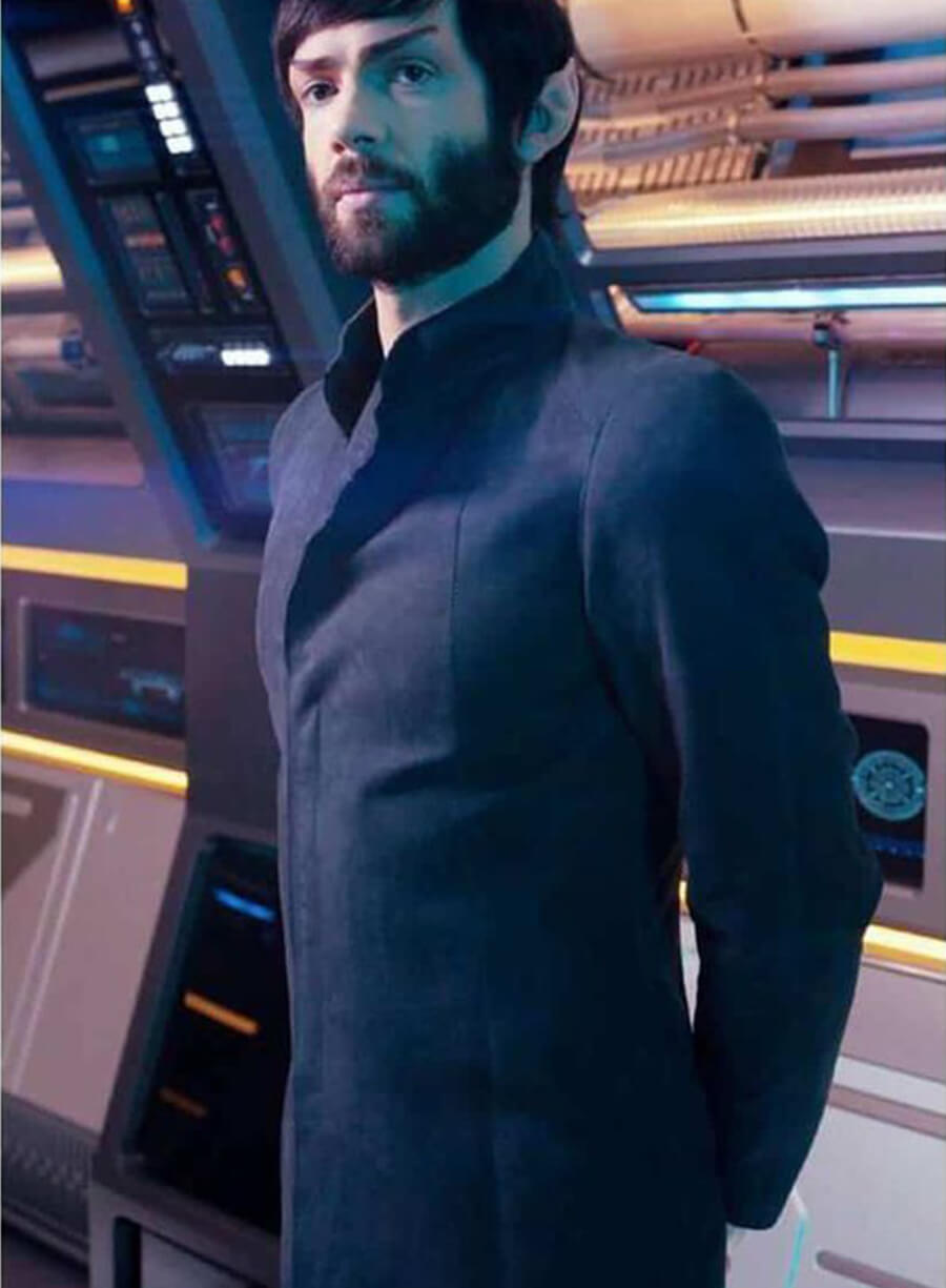 Star Trek Discovery Ethan Peck Leather Coat