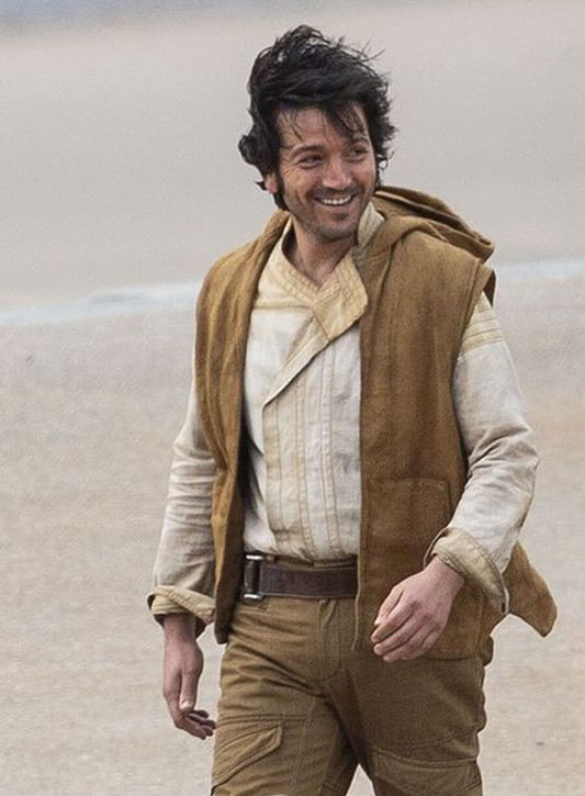 Star Wars Andor Cassian Andor Brown Hooded Vest