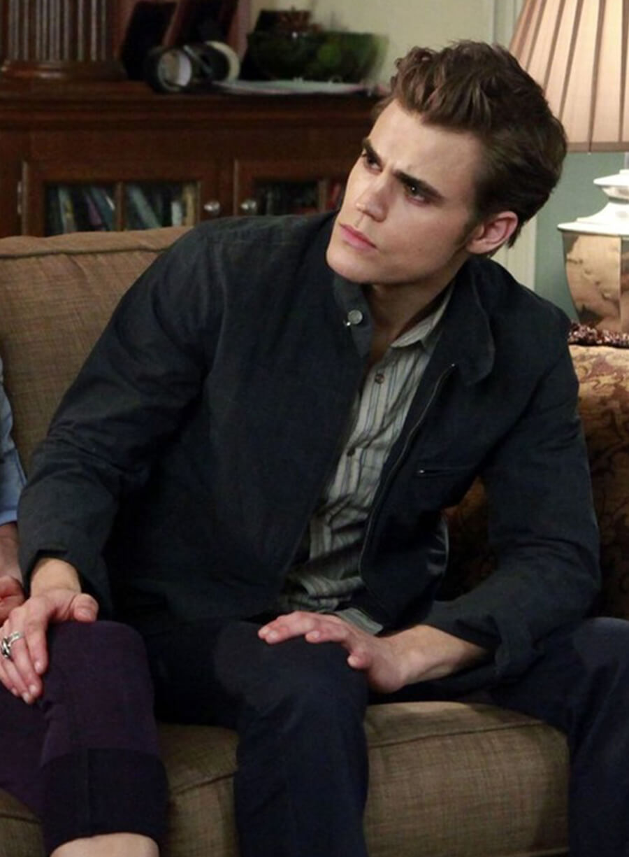 Stefan Salvatore The Vampire Diaries S01 Black Jacket