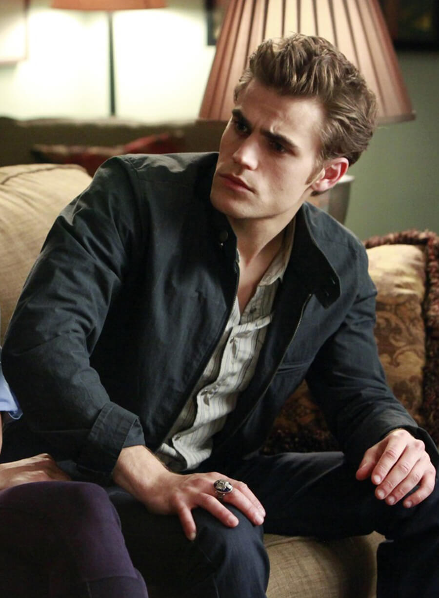 Stefan Salvatore The Vampire Diaries S01 Black Jacket