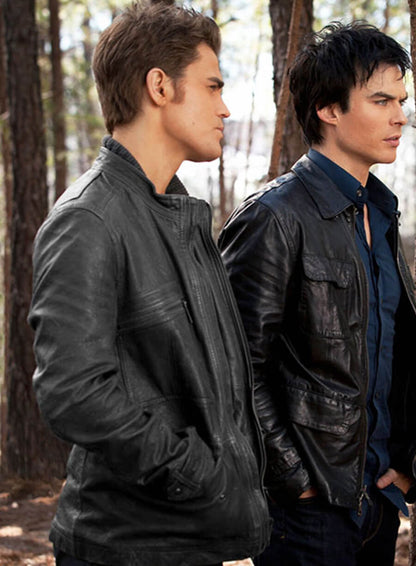 Stefan Salvatore Vampire Diaries Leather Jacket